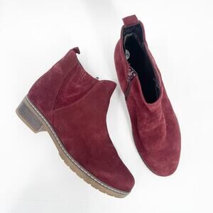 NEW GABOR Boots Size 7.5 Ankle Suede Leather Chelsea Zipper German Comfort NWOT